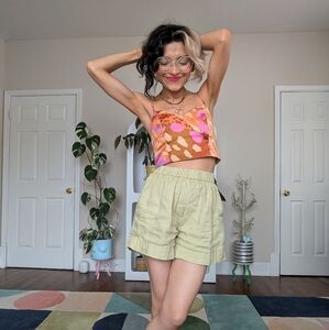 Christian Lacroix abstract colorful crop top